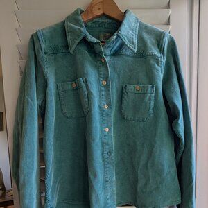 Corduroy woman's shirt Territory Ahead cotton sz L